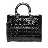 Large Patent Cannage Lady Dior